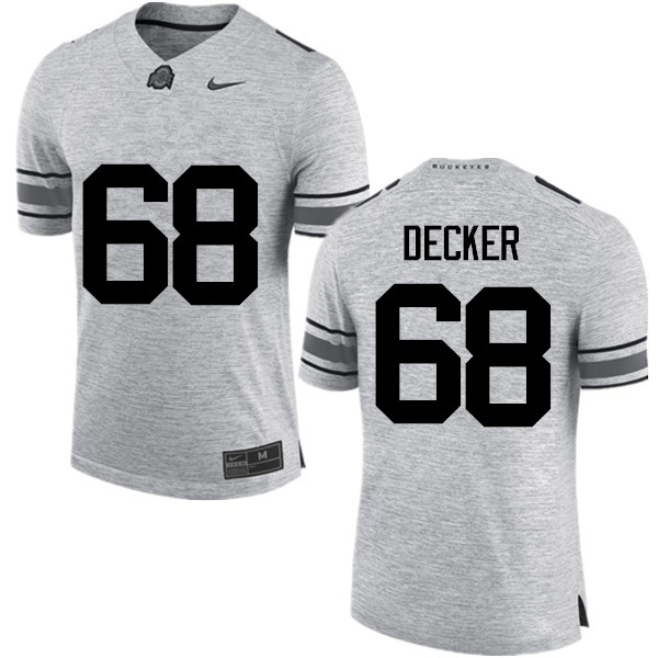 Men Ohio State Buckeyes #68 Taylor Decker College Football Jerseys Game-Gray